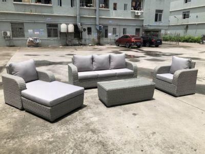 Modern Combination Darwin or OEM Grey Rattan Garden Furniture Sofa Set