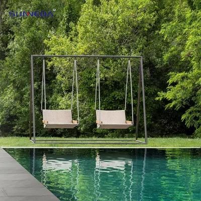 Sunneda Garden Patio Furniture Modern Design Leisure Rattan Aluminum Hanging Chair