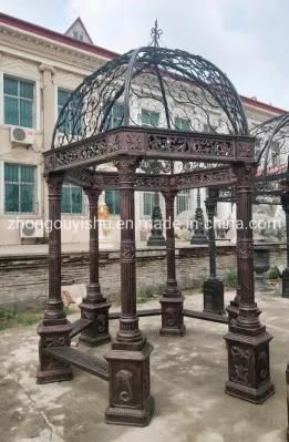 Cast Iron Gazebo of Fine Workmanship Outdoor Decoration