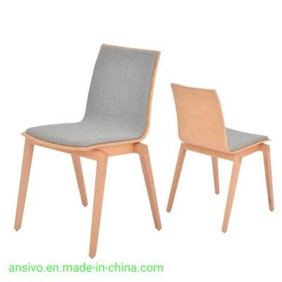 Nordic Solid Wood Dining Chair Backrest Chair Home Chair Coffee Shop Bent Bench for Sale