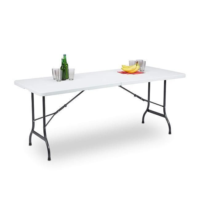 High Quality 6FT White Rectangle Catering Plastic Folding Table