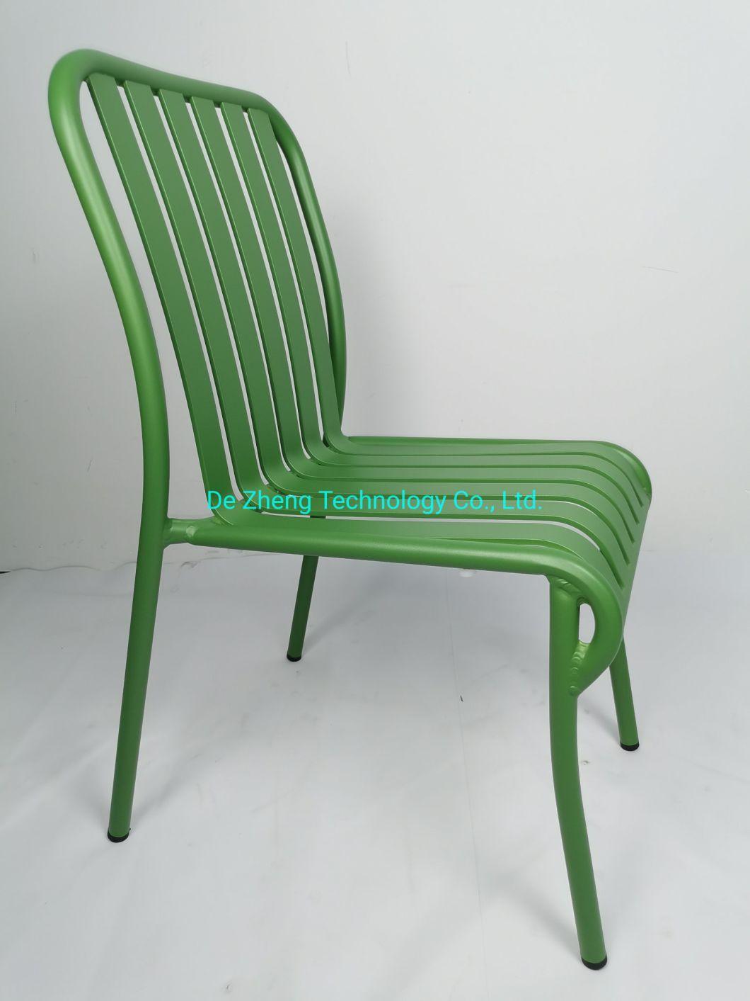China Supplier Factory Direct Aluminum Slat Modern Outdoor Bistro Dining Set