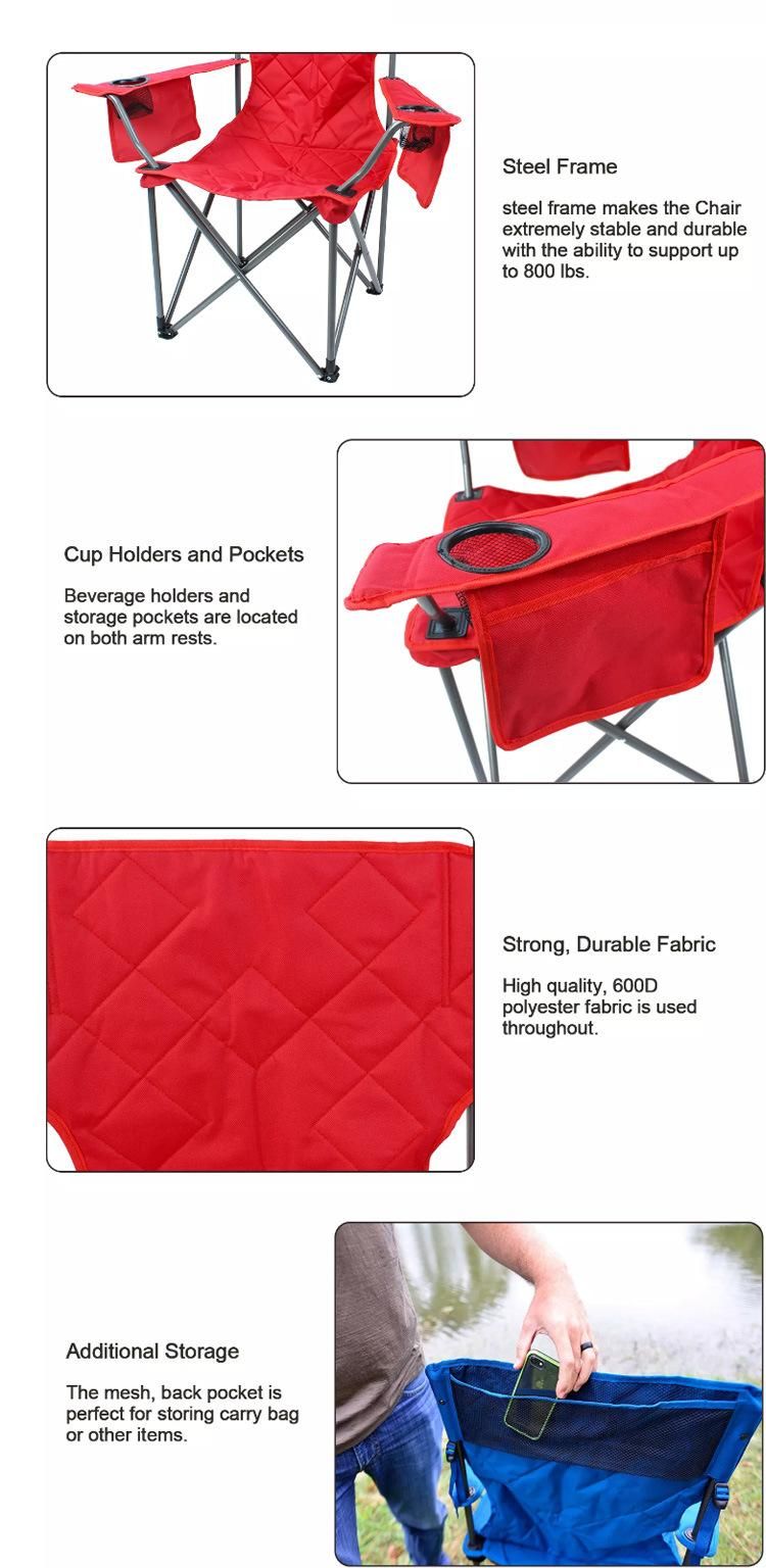 Leisure Folding Comfortable Steel Frame Relax Camping Beach Chair Customized