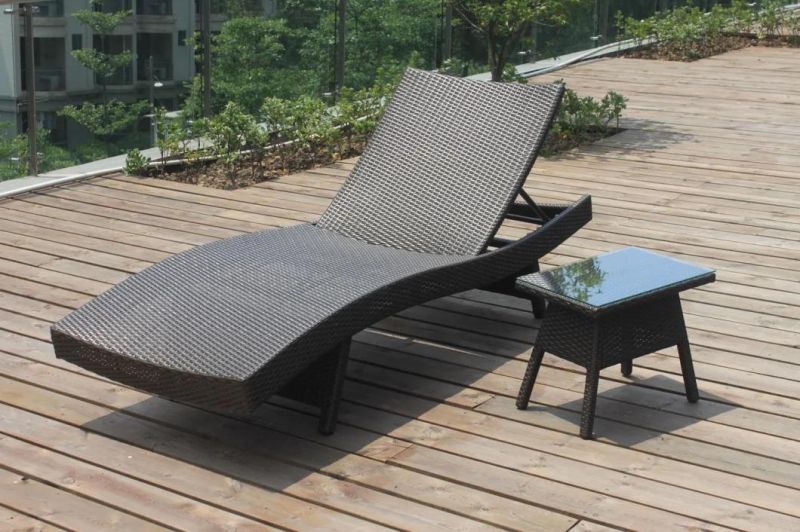 Aluminium Wicker Leisure Stackable Outdoor Sun Lounge