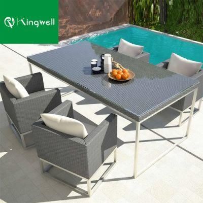 Luxury Garden Outdoor Patio Furniture Sets Waterproof Rattan Table Set for Hotel Restaurant