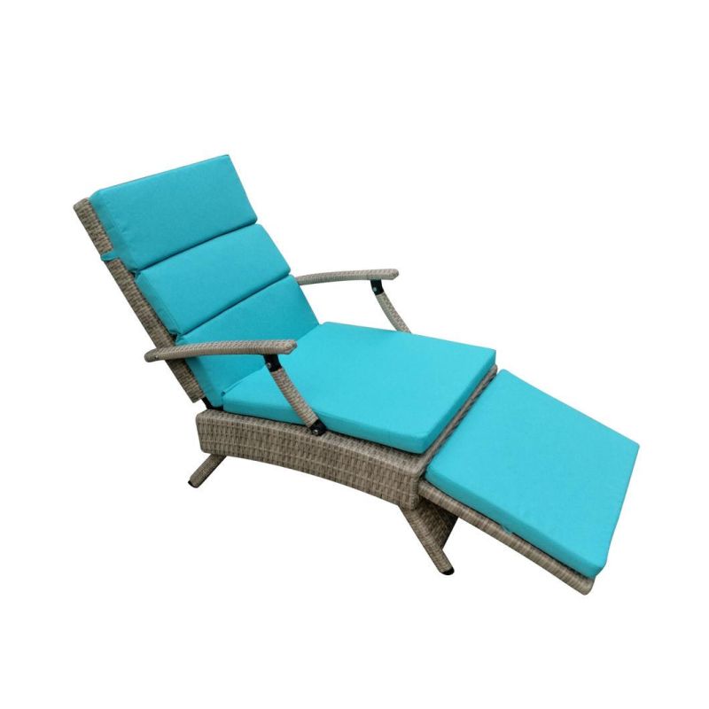 Outdoor Garden Hotel Home Rattan Wicker Chaise Longue Sun Bed Outdoor Home Beach Foldable Folding Chair