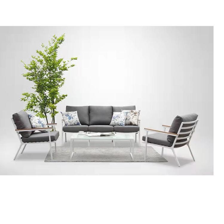 New Design Outdoor Sofa Furniture Garden Leisure Living Sofa Rope Woven Aluminum Frame Waterproof Outdoor Sofa Sets