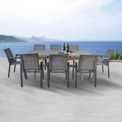 Foshan New OEM ODM Garden Furniture Dining Glass Chairs Outdoor Extensible Table