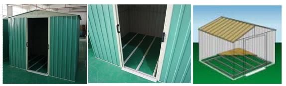 Cheap Galvanized Steel Zinc Double Door Gable Roof 6X4 Feet Metal Shed for Outdoor Use Rdsa6X4-Z2