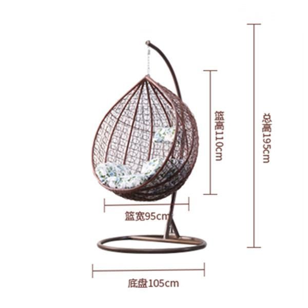 Modern Hanging Outdoor Patio Cushion Customized Rattan Fashion Swing Chair