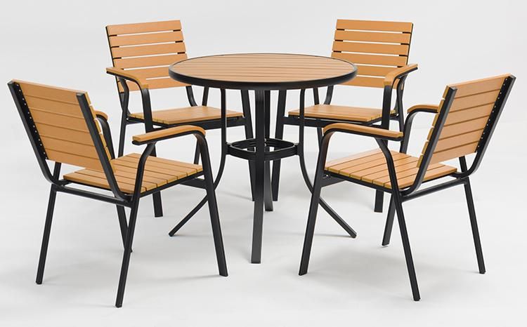 5 PCS Black Outdoor Bistro Set Garden Furniture Patio