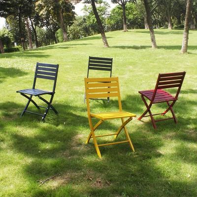 Foshan Outdoor OEM Carton Restaurant Coffee Hotel Furniture Garden Folding Aluminum Chair