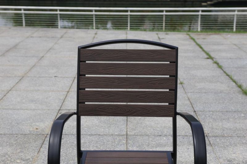 Outdoor Aluminum Patio Plastic Wood Outdoor Table Set Picnic Garden Furniture
