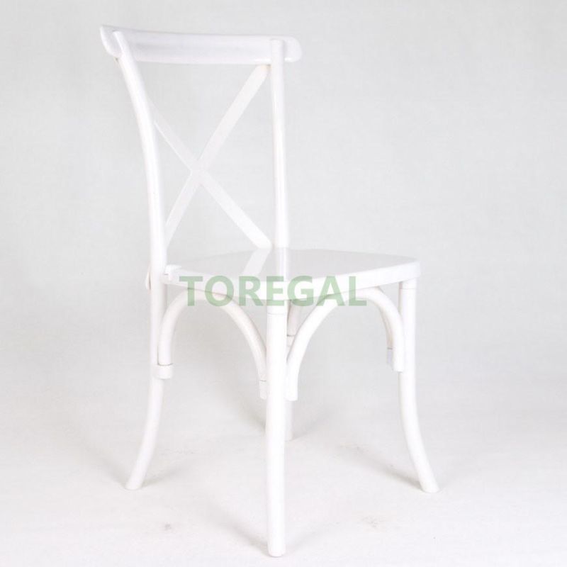 Transparent Clear PC Plastic Acrylic X Wedding Cross Back Chairs