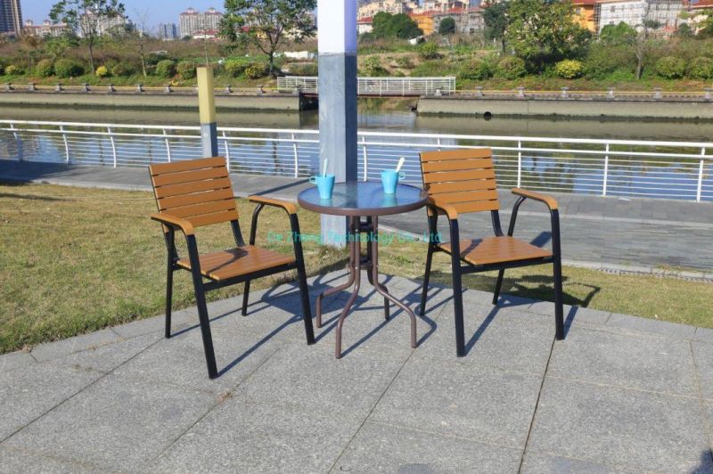 Commercial Used Outdoor Restaurant Garden Polywood Garden Chairs Set with Umbrella