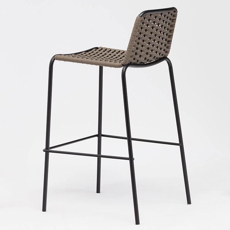 2021 Spring Steel Garden Patio PVC Rope Outdoor Chairs and Bar Stools