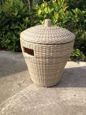 New Design Hotel Garden Patio Rattan Clothes Basket Outdoor Furniture