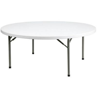 Plastic Lightweight White Round Folding Table for Wedding Events Dining