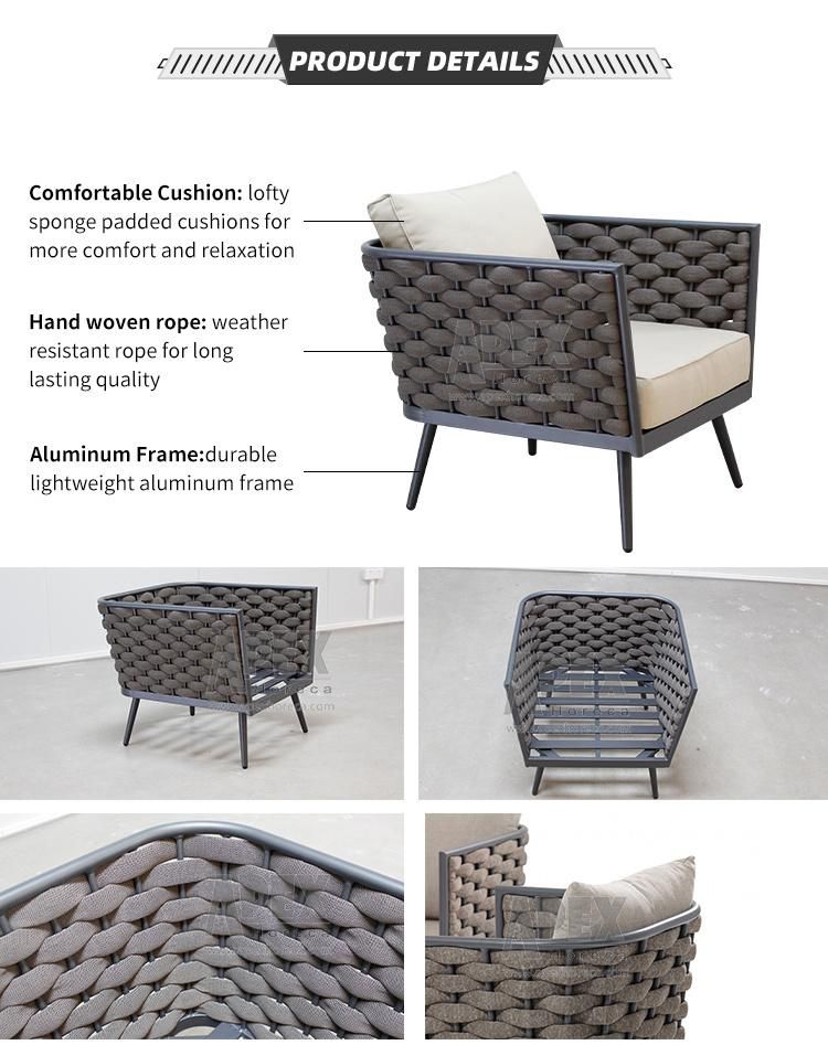 Wholesale Customized Rattan Pool Outdoor Garden Patio Bistro Sofa Furniture