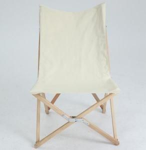 Beech Wood Frame Butterfly Chair with Canvas Seat