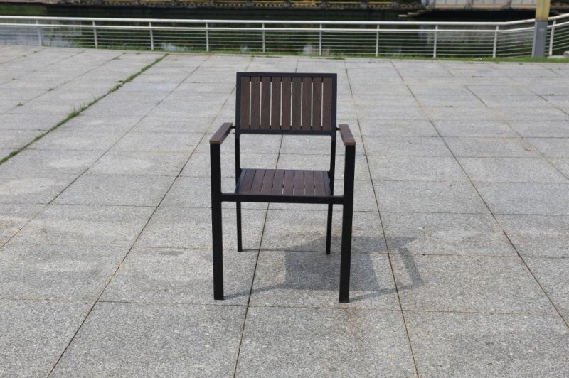 Outdoor Aluminum Patio Plastic Wood Outdoor Table Set Picnic Garden Furniture