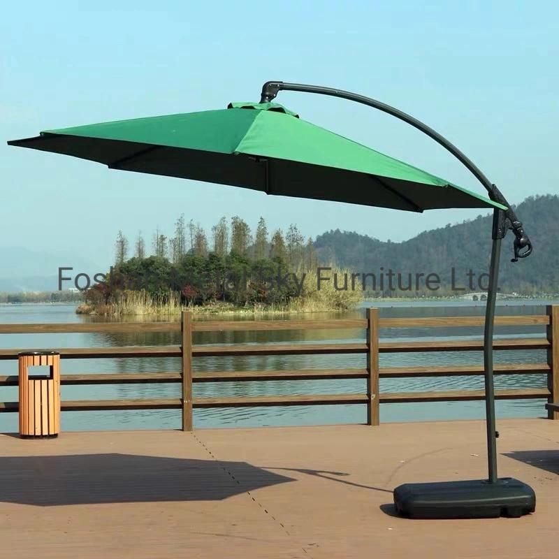 Outdoor Garden Marble Roman Folding Cantilever Parasols Patio Banana Umbrellas