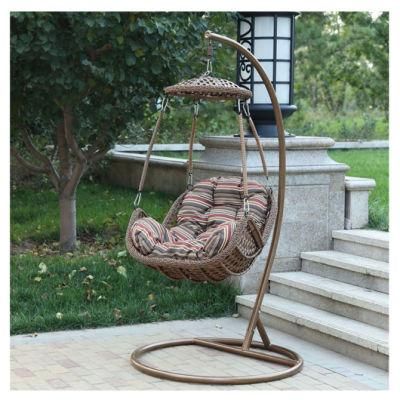 Factory Supply Wicker Patio Hammock Outdoor Rattan Garden Egg Hanging Swing Chair