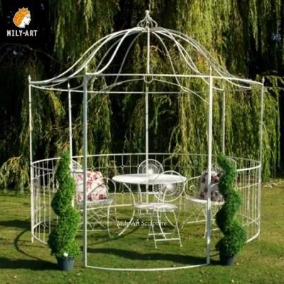 Outdoor Decorative Garden Pavilion Antique Wrought Cast Iron Gazebo