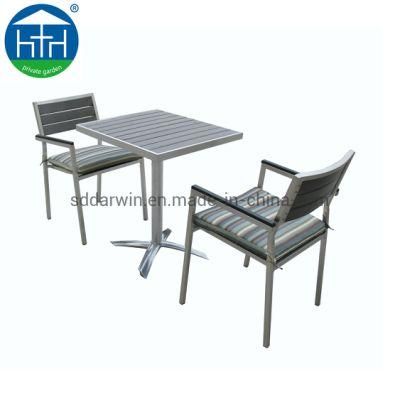 European Style Aluminum Polywood Chair and Table Set Modern Garden Restaurant Outdoor Patio Furniture