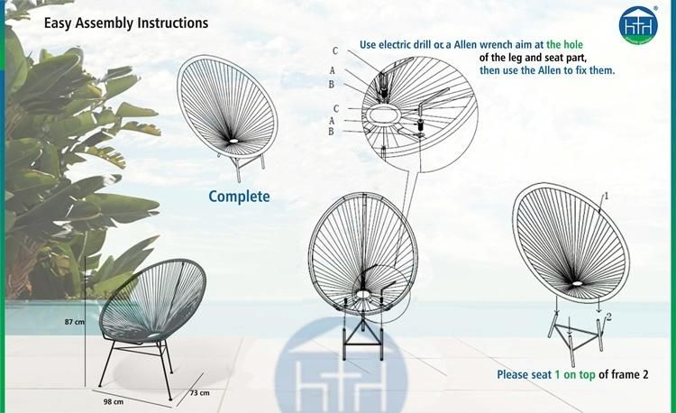 Outdoor Indoor Acapulco Garden Rattan Wicker Table and Chair