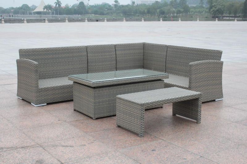 Customized Modern Darwin or OEM L Shaped Outdoor Lounge Wicker Deck Furniture