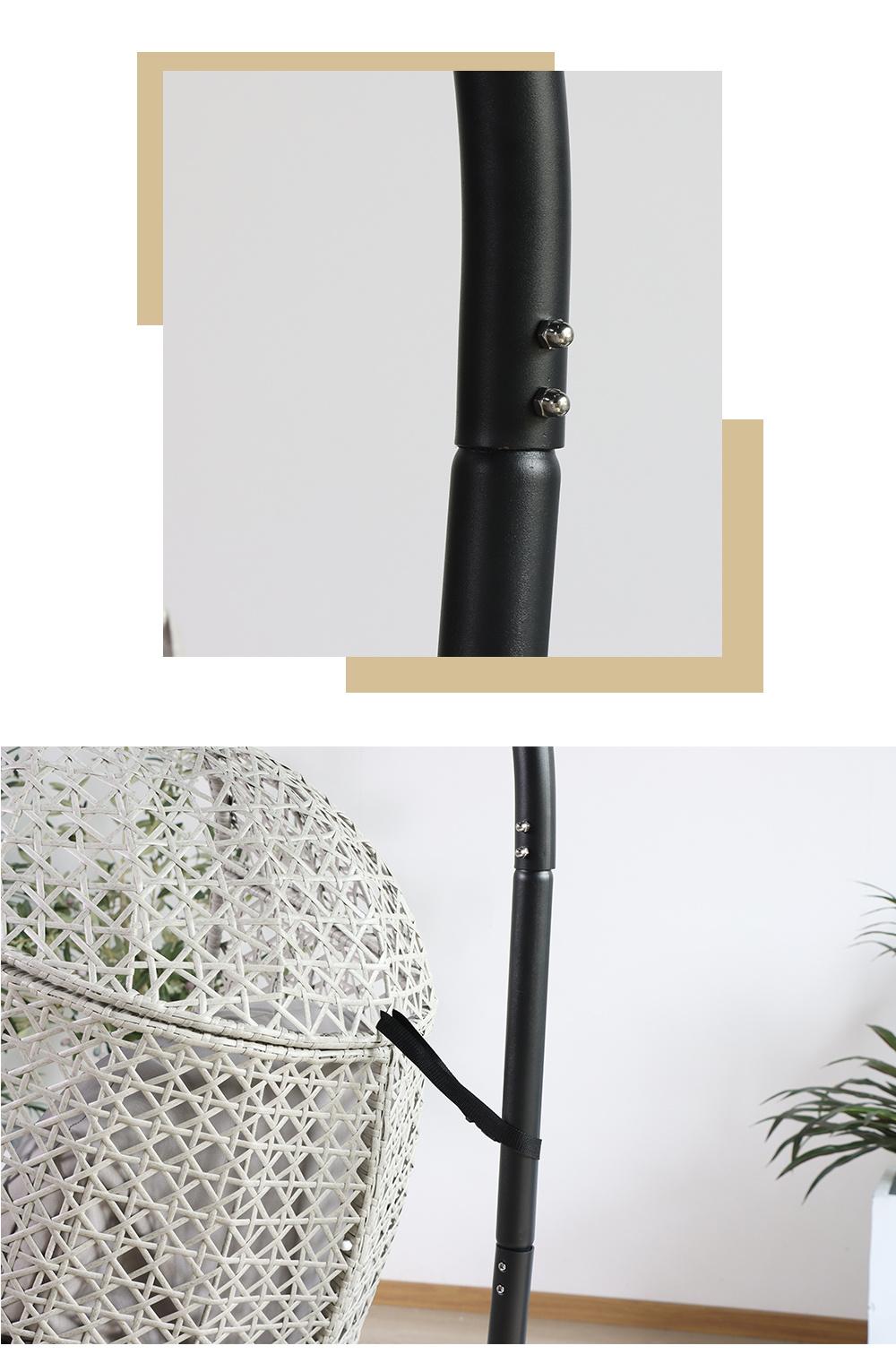 Foshan Customized OEM Patio Furniture Hanging with Stand Swing Chair High Quality