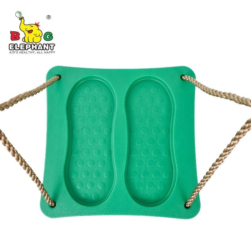 Plastic Stand-on Foot Swing Seat with PE Rope