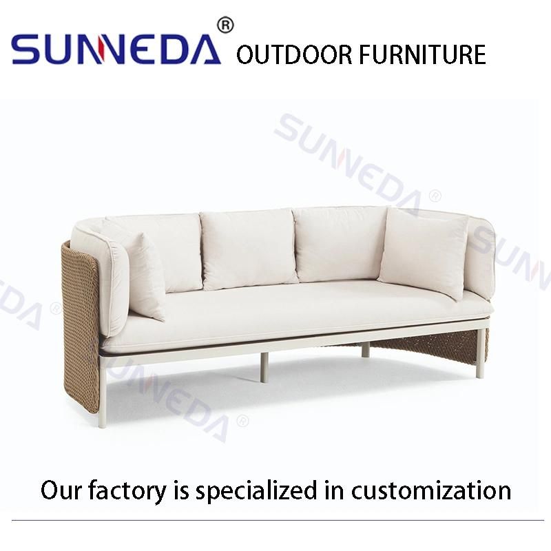 Hotsale Vine Cushion Customize Durable Courtyard Backyard Outdoor Sofa Set