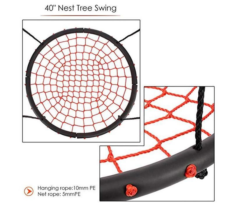 80cm Fully Assemble Saucer Spinning Outdoor Round Rope Web Swing