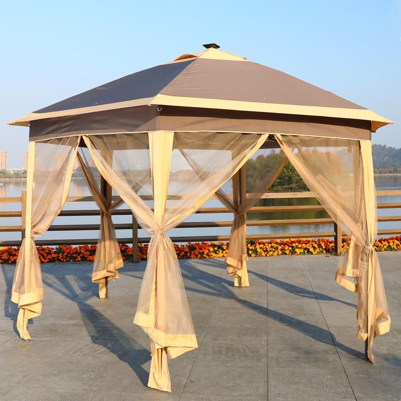 Outdoor Leisure Gazebo for Shade and Rain with Mosquito Netting