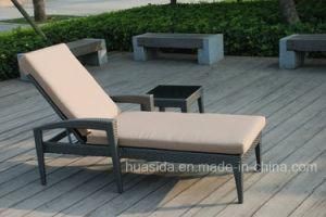 Aluminum Frame Rattan Outdoor Beach Lounger