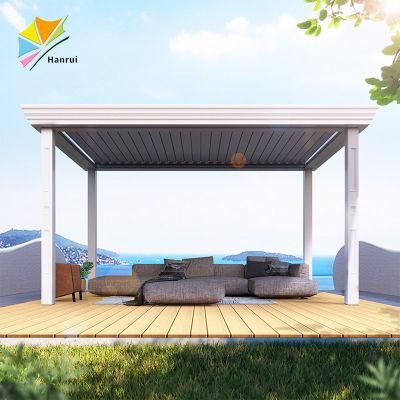 Customized Adjustable Outdoor Sunshades Gazebo Waterproof Motorized Louver Roof Aluminum Pergola Price