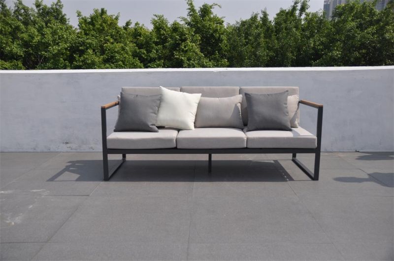Modern Garden Furniture Sofa Patio Rattan Lounge Set Hotel Home Aluminum Leisure Sofa Set with Storage Box