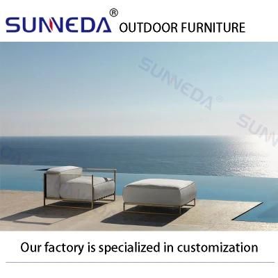 Hotel Modern Outdoor Comfortable Sofa with Bread Type Waterproof Cushion