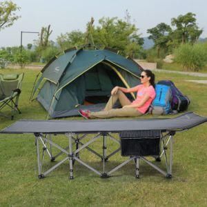 High Quality Army Portable Folding Strong Steel Pipe Outdoor Camping Bed