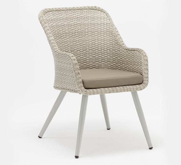 Plastic Rattan Relaxing Balcony Lounge Chair Outdoor Aluminum Frame Garden Furniture with Cushion