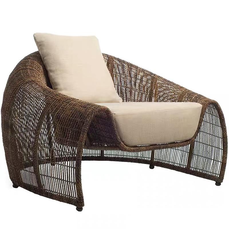 Nordic Outdoor Rattan Sofa Combination Hotel Villa Garden Furniture