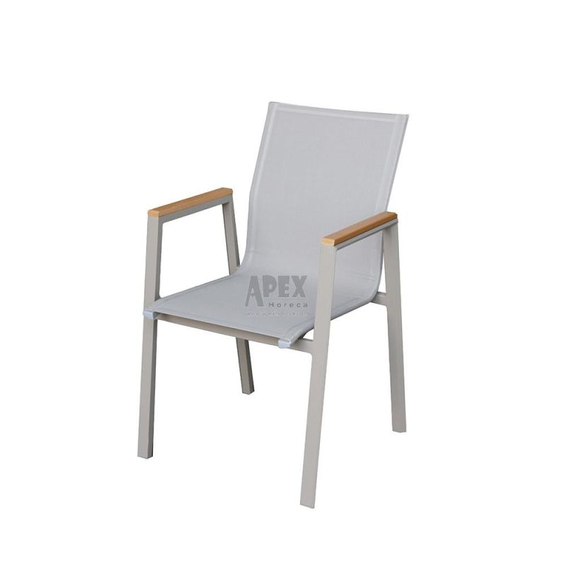Fashion Aluminum Rope Restaurant Garden Beach Outdoor Chair Cheap Wholesale