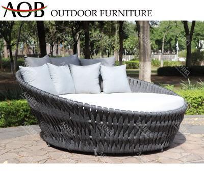 Modern Outdoor Home Hotel Garden Furniture Round Daybed Cabana Gazebo Sofabed Sunbed