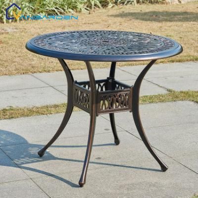 Cast Aluminum Patio Furniture Round Garden Exclusive Outdoor with Round Table