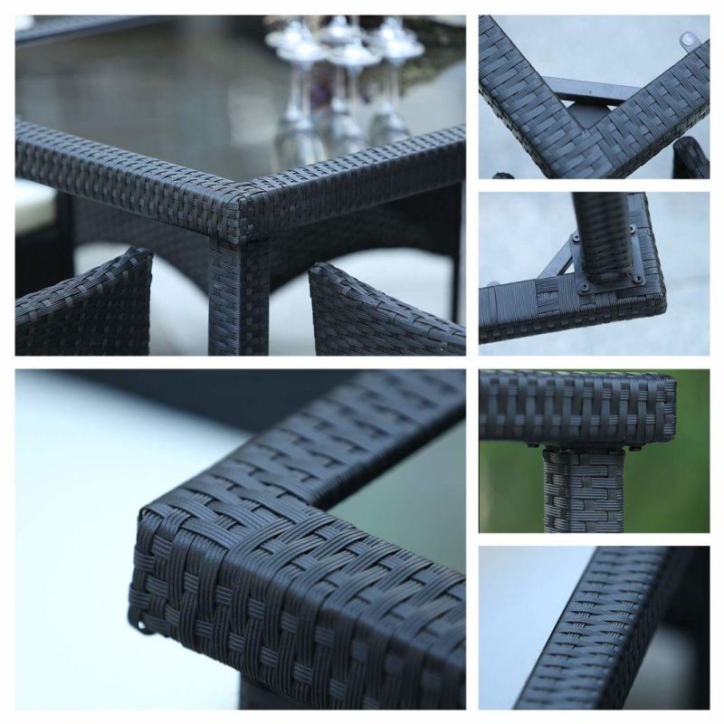 Rattan Chair and Coffee Table Casual Outdoor Furniture Balcony Garden Rattan Table and Chairs