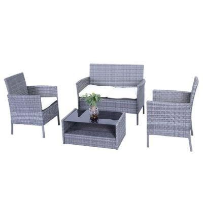 Well Furnir Patio Furniture 4 Piece Sofa Seating Group (Wf-17125)