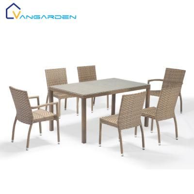 6 Seater Wholesale Italian Patio Outdoor Garden Rattan Wicker Furniture Set