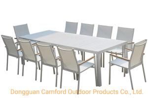 Contemporary Garden Dining Table / HPL / Aluminum / Rectangular/Outdoor